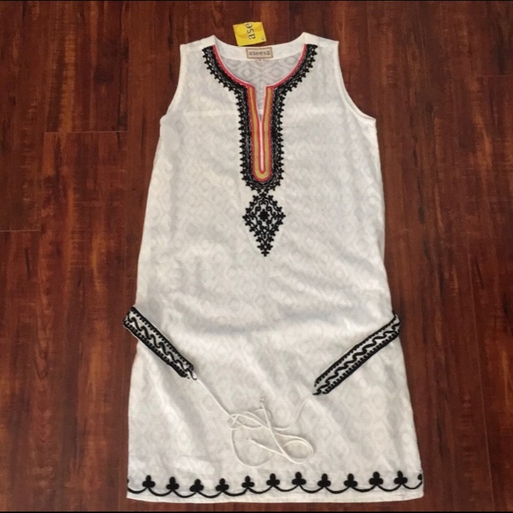 Aseesa Boho Aztec Print Belted Dress or Tunic - Picture 2 of 7
